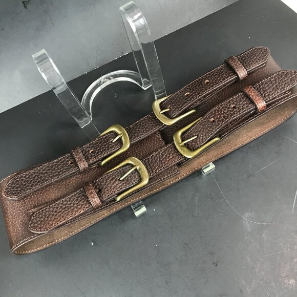 CABI 3" wide Leather belt size M